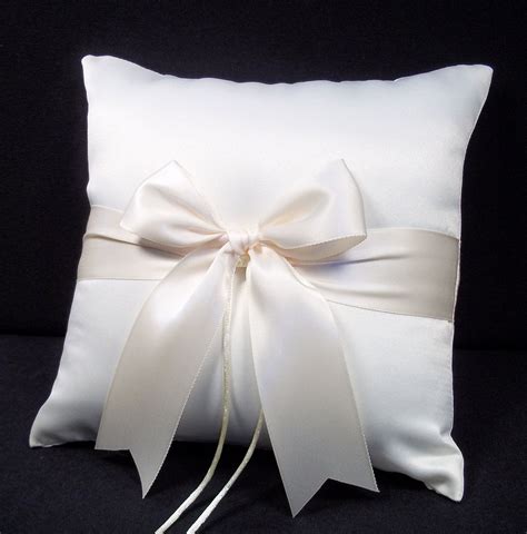 Ivory Or White Wedding Ring Bearer Pillow Fast And Free Etsy Ring