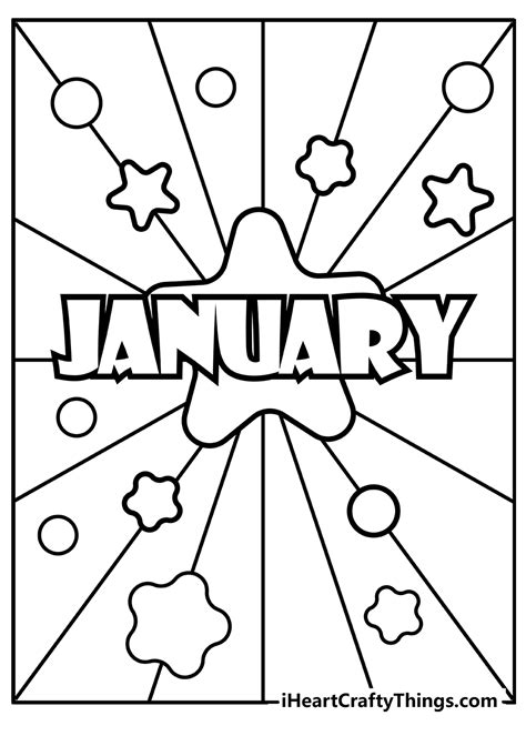 January Calendar Coloring Pages