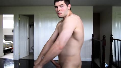 Hottest Teen Guy Feeling Big Cock And Flexing Muscle