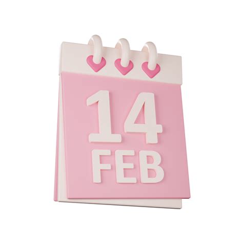 Calendar 14 February Valentines Day 16586361 Png