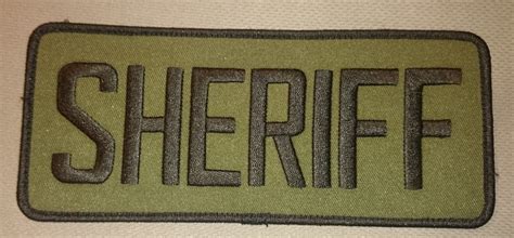 3x7 Sheriff Subdued Patch Velcro Backed Rps Tactical Tactical