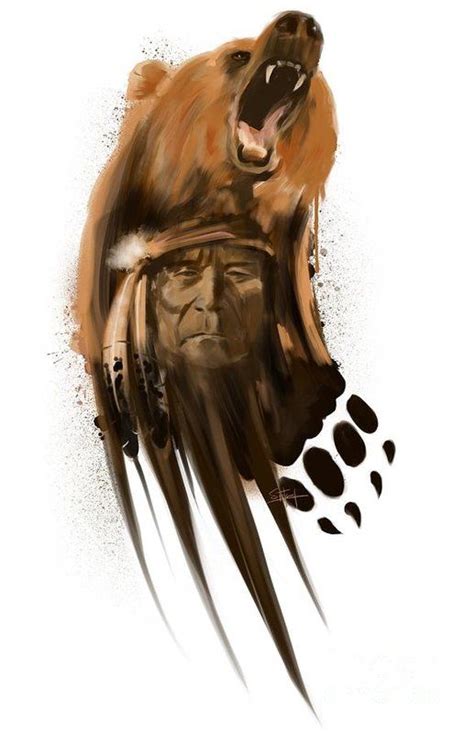 Bear Spirit Art Print By Sassan Filsoof Bear Paintings Native