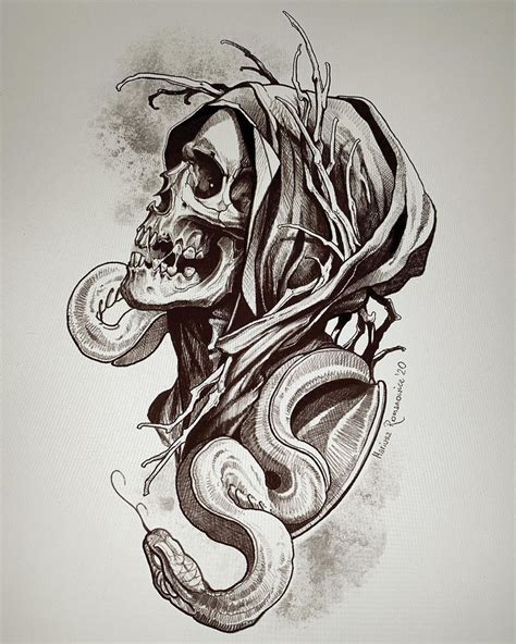 Skull Drawings For Tattoo Sketches