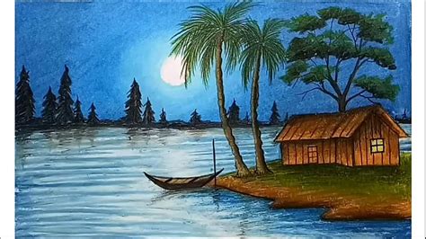 If you browse most amateur drawing galleries on the web it won´t take much time before you notice that one of the things where people have the most dificulty when rendering a drawing is adding a background. How to paint a scenery of moonlit night with oil pastels ...