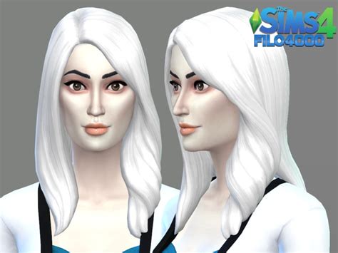 Sims 4 Hairs ~ The Sims Resource White Hair Recolor 19 By