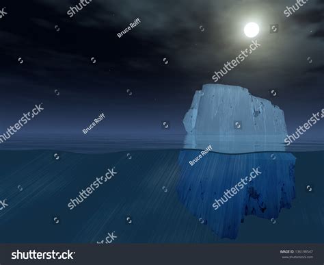 Iceberg Night Stockillustration 136198547 Shutterstock