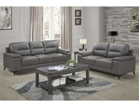 It is confusing to select quality sofa from hundreds of designs in the marketplace. Zoso Modern Grey Leather Living Room in 2020 | Living room ...