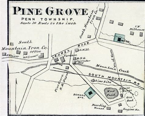 Pine Grove Pennsylvania 1872 Map House Divided