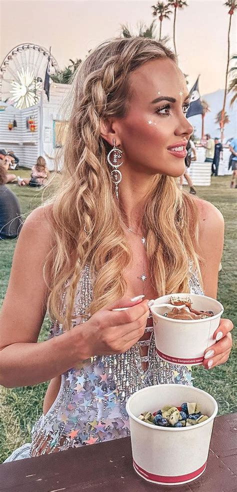41 Cute Hairstyles To Rock The Festival Chunky Front Braid Hair Down