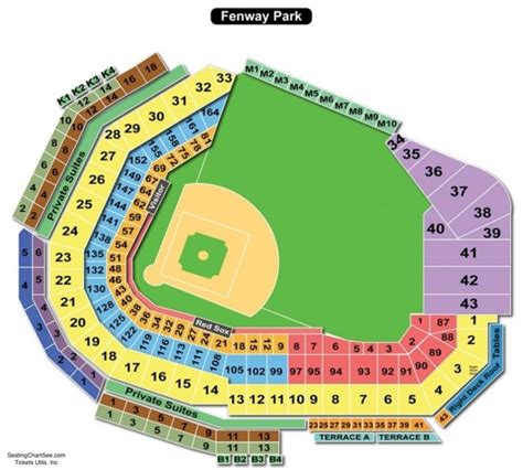 Mgm Fenway Seating Chart With Seat Numbers