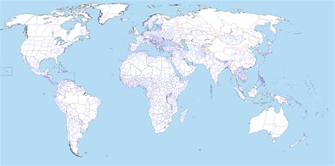 Blank Map Of The World With Countries And Their Subdivisions 4504x2234