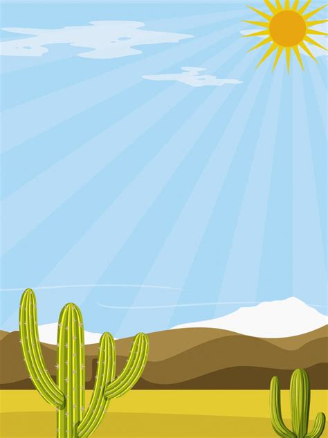 Cartoon Green Cactus Advert Background Wallpaper Image For Free
