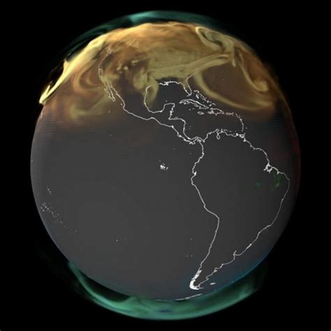 la animación muestra cómo sería el mundo si pudieras ver las emisiones de dióxido de carbono
