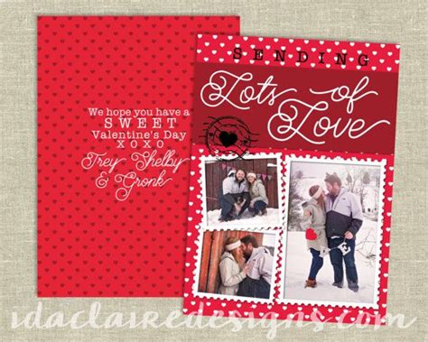 Valentines Photo Card Sending Lots Of Love
