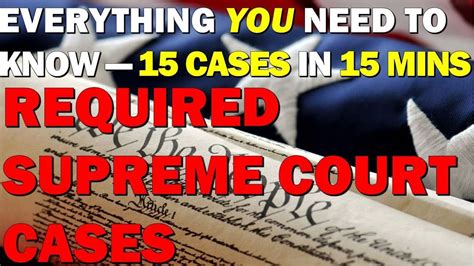 Kurtzman (state funding for private religious schools) 4. Required Supreme Court Cases Review AP GoPo - YouTube