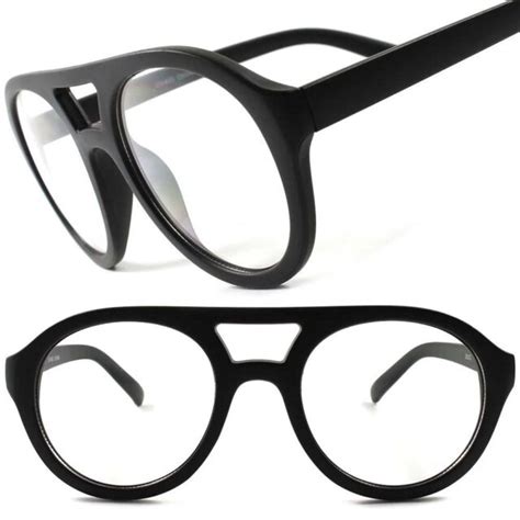 black vintage retro fashion nerd geek dorky hip urban round clear lens glasses ebay