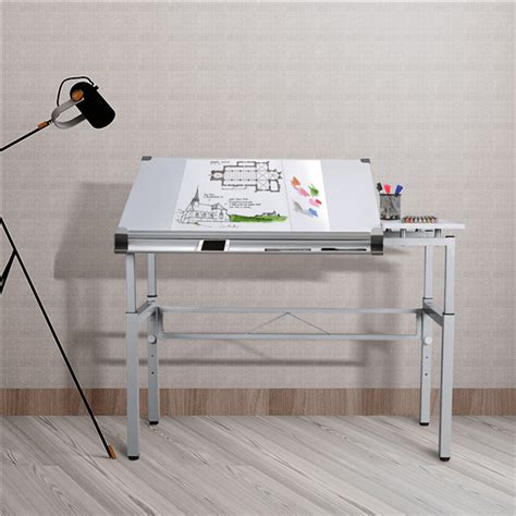 Yaheetech Adjustable Drafting Table Workstation Drawing Desk Artist