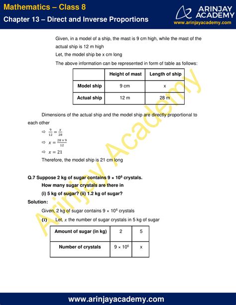 Ncert Solutions For Class 8 Maths Chapter 13 Exercise 13 1 Direct And