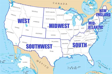 Geography Map Of The Usa