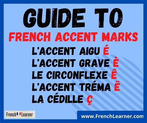 How To Read French Accent Marks And Sound Good