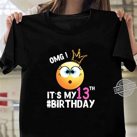 Happy 13th Birthday T Shirts Happy Birthday Shirt Girls 13th Party 13