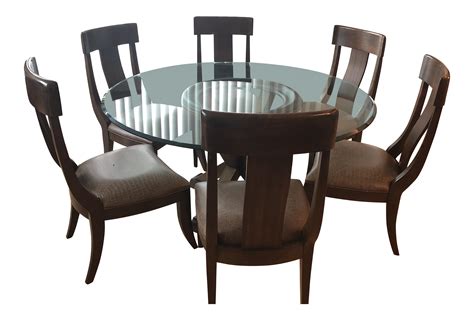 Transitional Bernhardt Dining Set 7 Pieces On Dining