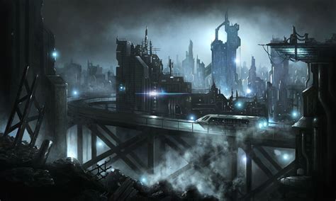 Pin By Eon Galactic On Futuristic City Fantasy Concept Art Dark