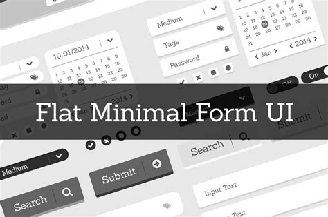 Minimal Flat Form Ui Custom Designed Web Elements ~ Creative Market