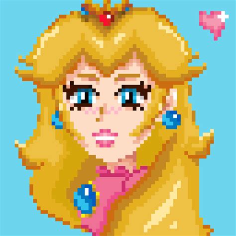 Princess Peach Pixel Art By Cordleia On Newgrounds