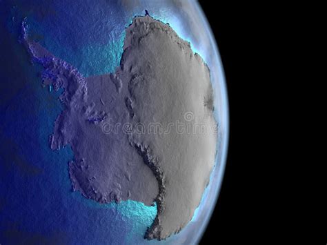 Antarctica From Space On Earth Stock Image Image Of Planet