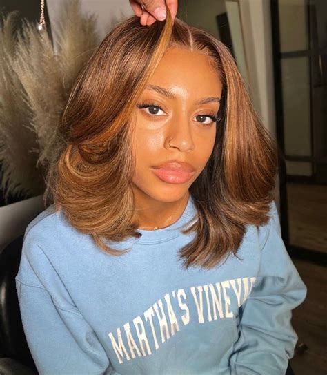 Highlighted Bob Hairstyles Honey Brown Hair Color Hair Color For