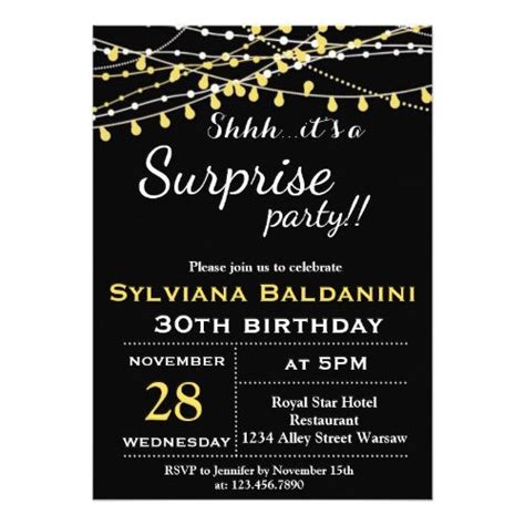 Shhhits A Surprise Party Birthday Invitation Suprise Birthday Adult