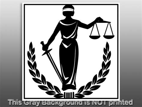 Blind Justice Sticker Decal Lady Balance Scale Symbol On Popscreen