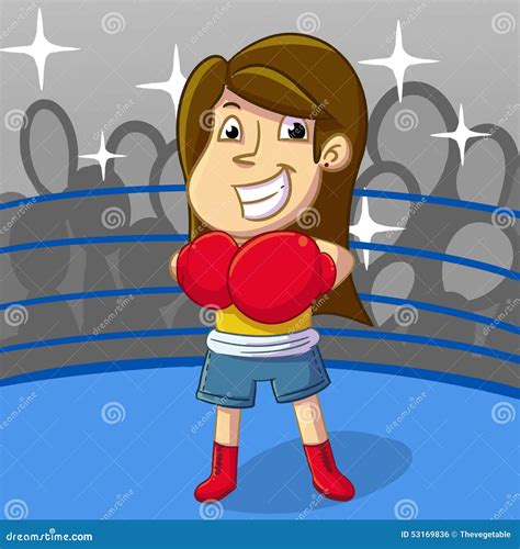Female Boxing Sport Stock Illustration Image 53169836
