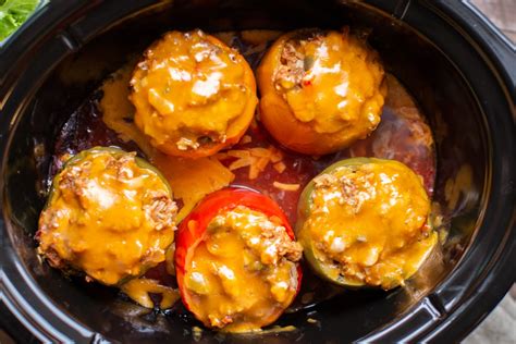 Slow Cooker Taco Meat Loaf Stuffed Peppers The Magical Slow Cooker