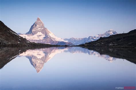 Matterhorn Reflected In Riffelsee Lake At Sunrise Royalty Free Image