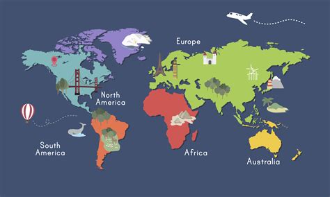 Illustration Of World Map Isolated Download Free Vectors Clipart