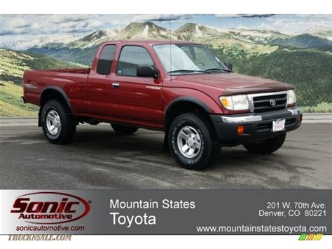 2000 Toyota Tacoma V6 Trd Extended Cab 4x4 In Sunfire Red Pearl