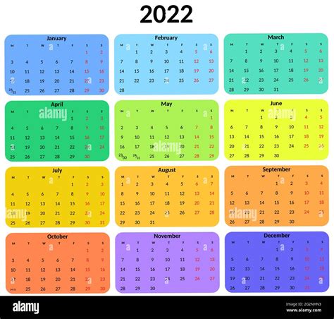 Calendar 2022 Immagini E Fotografie Stock Ad Alta Risoluzione Alamy