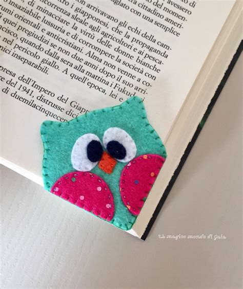 Owl Bookmark Soft Felt Accesories Felt Corner Bookmarks Etsy