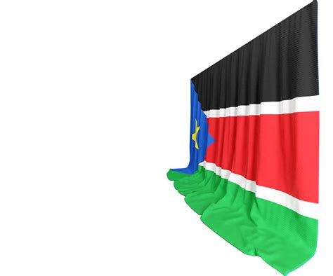 south sudan flag curtain in 3d rendering called flag of south sudan 31140728 png