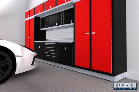 Garage Cabinet Red Garage Cabinets 3 Ways To Find More Space For Your