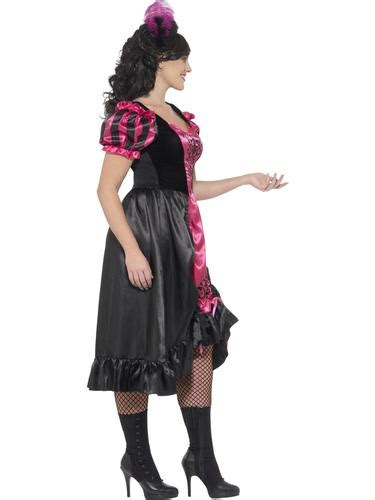 Saloon Girl Ladies Fancy Dress Wild Western Burlesque Adults Costume