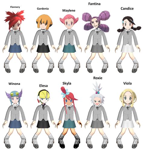 Request Pokemon School Girls Part 4 By Thenightcapking On Deviantart