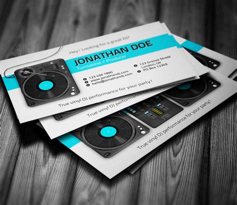 3.5 x 2.0full color cmyk print processdouble sided printing for no additional cost100% satisfaction guarantee Amazing DJ Business Cards PSD Templates | Design | Graphic ...
