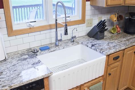 Before And After A New Fireclay Farmhouse Kitchen Sink Sinkology