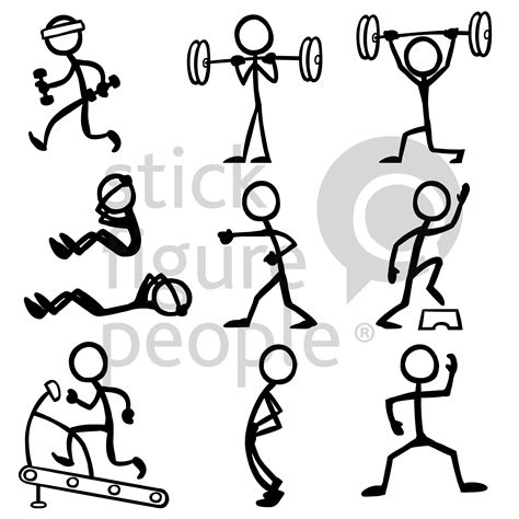 Fitness Stick Figure People Stickfigure Stick Man Stick Figure