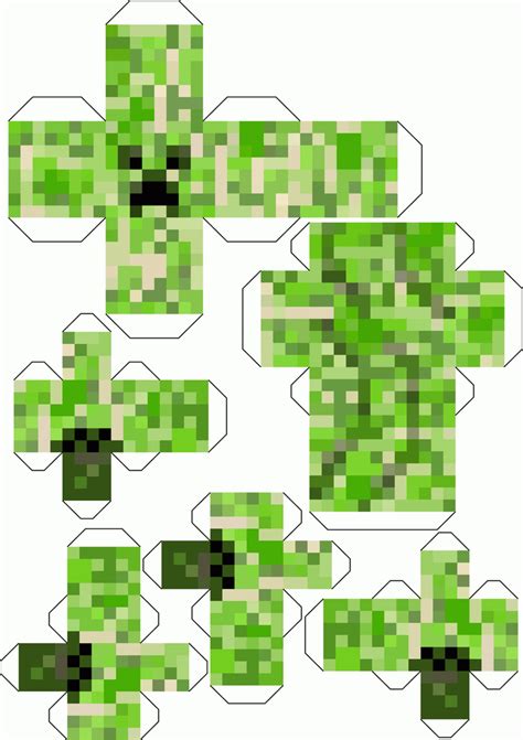 Large Completed Papercraft Creeper Papercraft Printable Paper Crafts