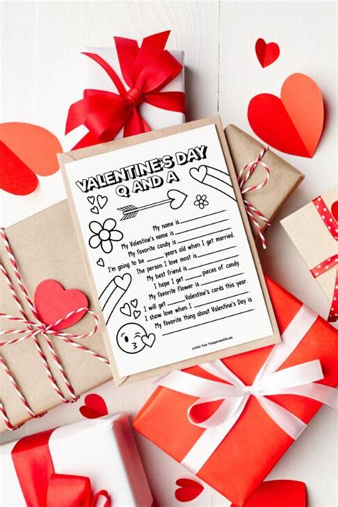 Valentines Day Questionnaire Printable For Kids The Super Mom Life