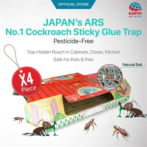 Ars Hoy Hoy Cockroach Strong Sticky Glue Trap Pcs Trap Hidden